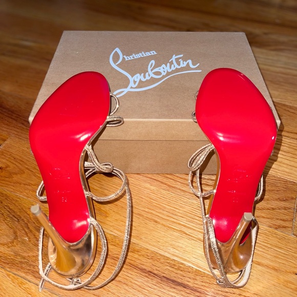 Never Worn Christian Louboutin Rose Gold Sandals - Picture 6 of 6